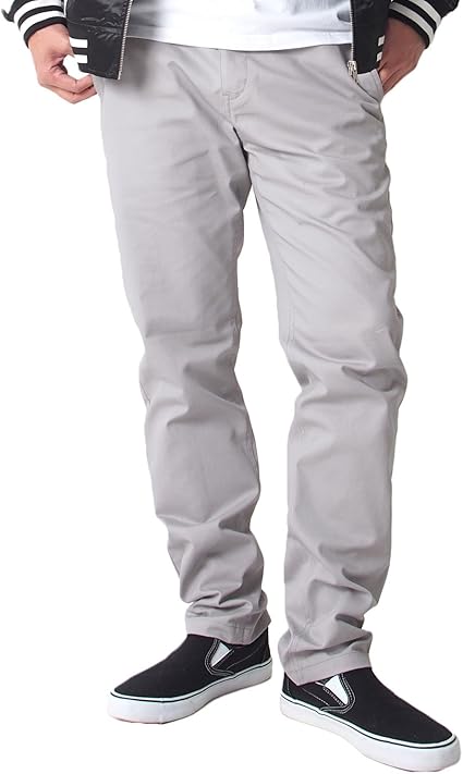Amazon チノパン メンズ ストレート パンツ コットン チノ カジュアル 綿100 無地 ロングパンツ 通販