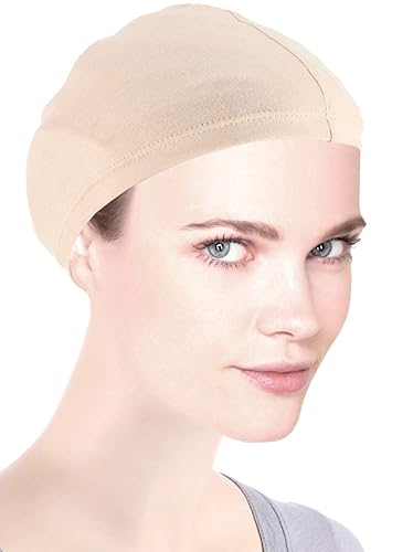 Bamboo Wig Liner Cap Beige pc for Women Sensitive Scalp Chemo