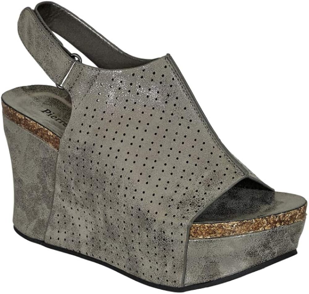 pewter wedge dress shoes