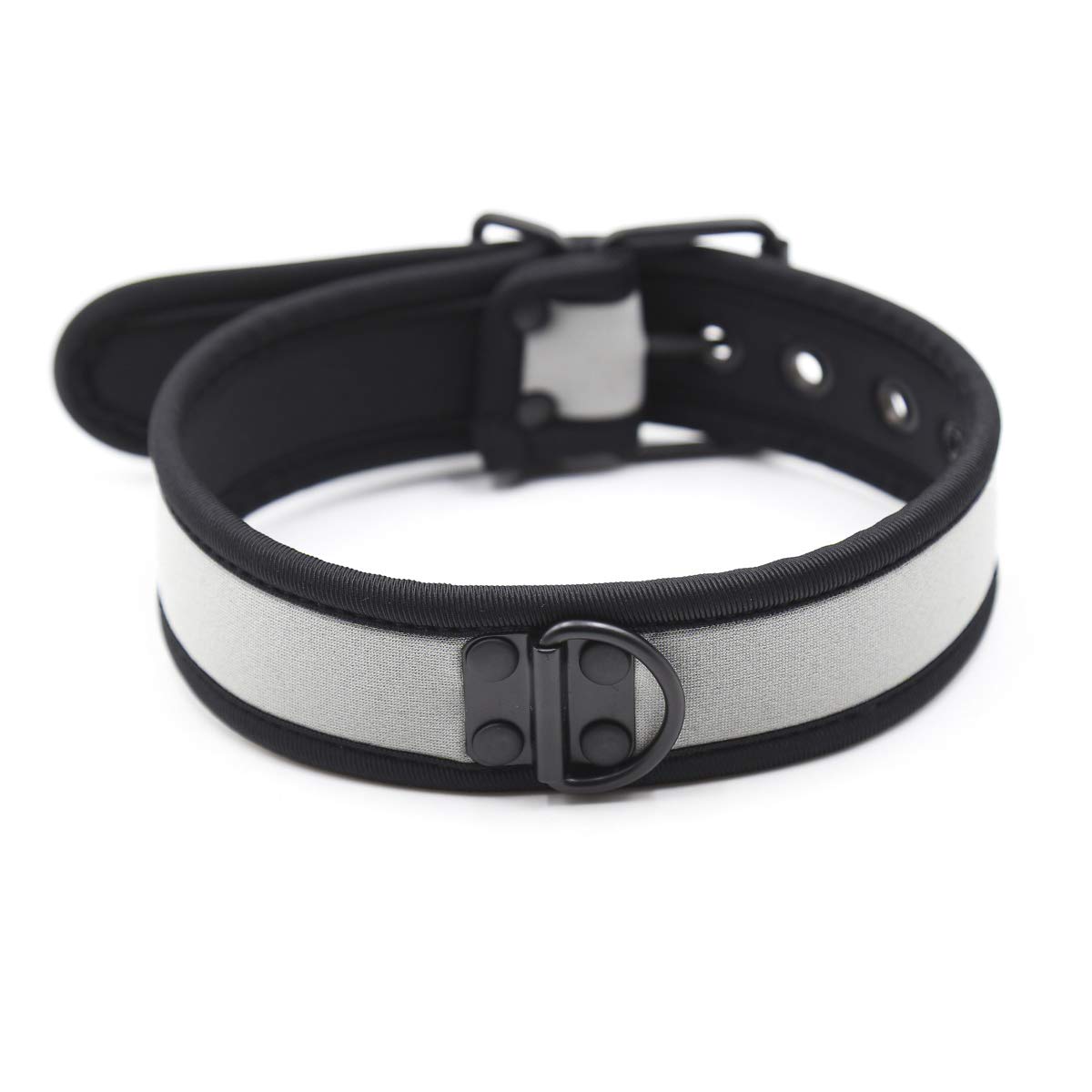 Neoprene Puppy Custom Choker Collar for Men Women (Grey)