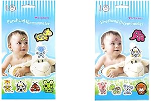 CALSGKSPRAY Forehead Stick-On Fever Kids Fast Temperature Fever Continuously Fever Temperature Monitoring Stickers Fever Stickers for Children Infants Health