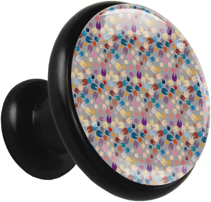 Schrankknöpfe Farbmuster Schubladen Knopf Metall schwarz Kommode Knöpfe