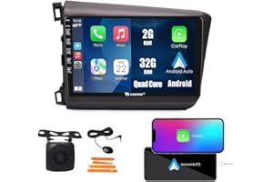 Kunfine Car CarPlay Android Auto Navigation Stereo GPS Radio Reverse Camera Display 9" IPS Touchscreen Headunit Tablet Pad Me
