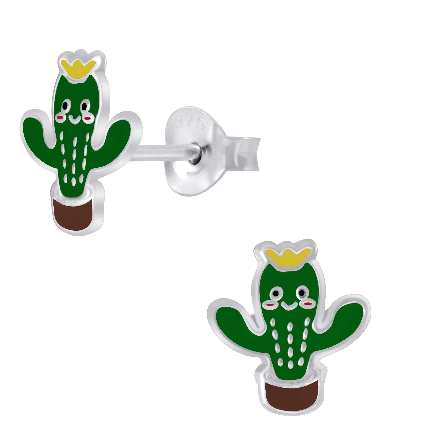 Cactus Earrings 925 Sterling Silver