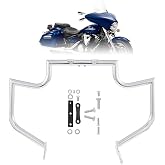 Kinglemc Crash Bar Engine Guard for Yamaha XVS V-Star Vstar 1300(Chrome) | Reliable Motorcycle Drop and Engine Protection, Easy Bolt-On Setup, Highway Footrest Comfort, Durable Structure and Finish