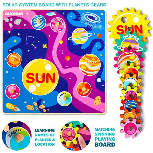 Toddler Busy Board Toy 1 2 3 Year Old Baby Activity Game with Gears