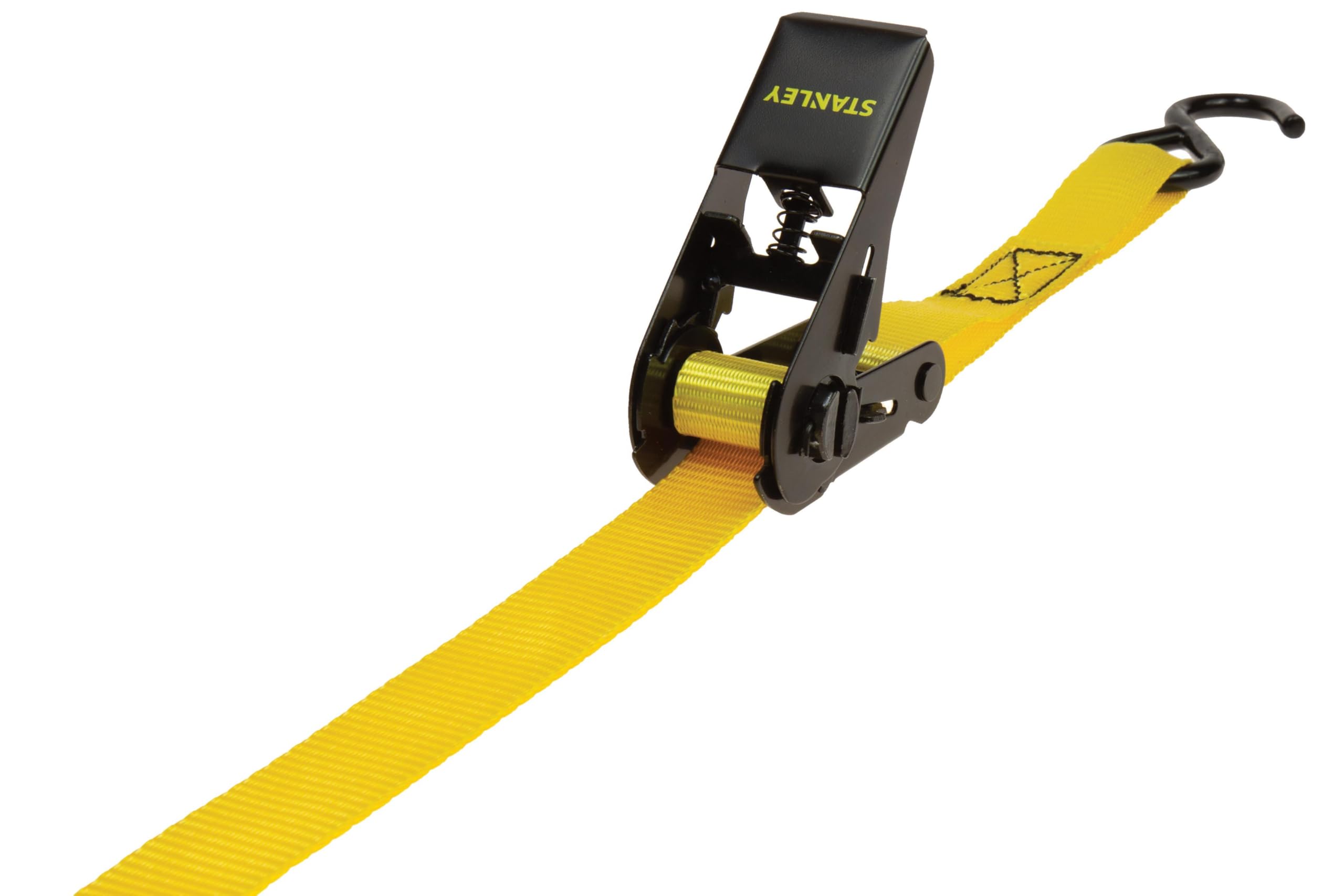 STANLEY S9500 Ratschengurt, 2,5 cm x 3 m, leichte Ladung (136 kg Arbeitslast, 408 kg Bruchfestigkeit), 4 Stück, Schwarz/Gelb 10