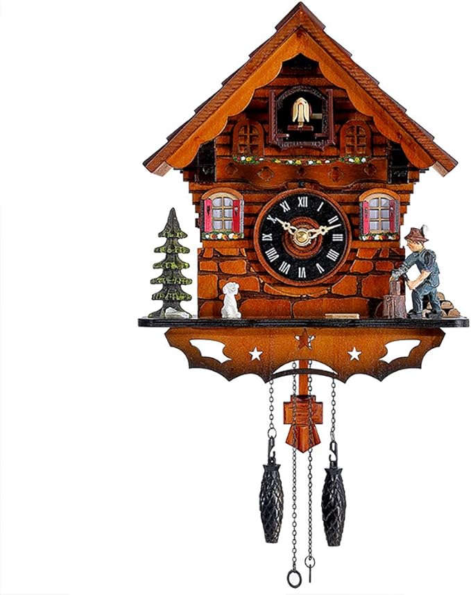 Kintrot Cuckoo Clock Traditional Black Forest Clock Antique Wooden