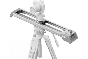 Zeapon EVO 125°Panorama Rotating Motorized Camera Slider, Powerful Quiet Motor for 5.5-11Lbs Payload, 23.6''/60cm Light Compact Slider Dolly with Carrying case, Buttons & App Control (D60 (23.6''))