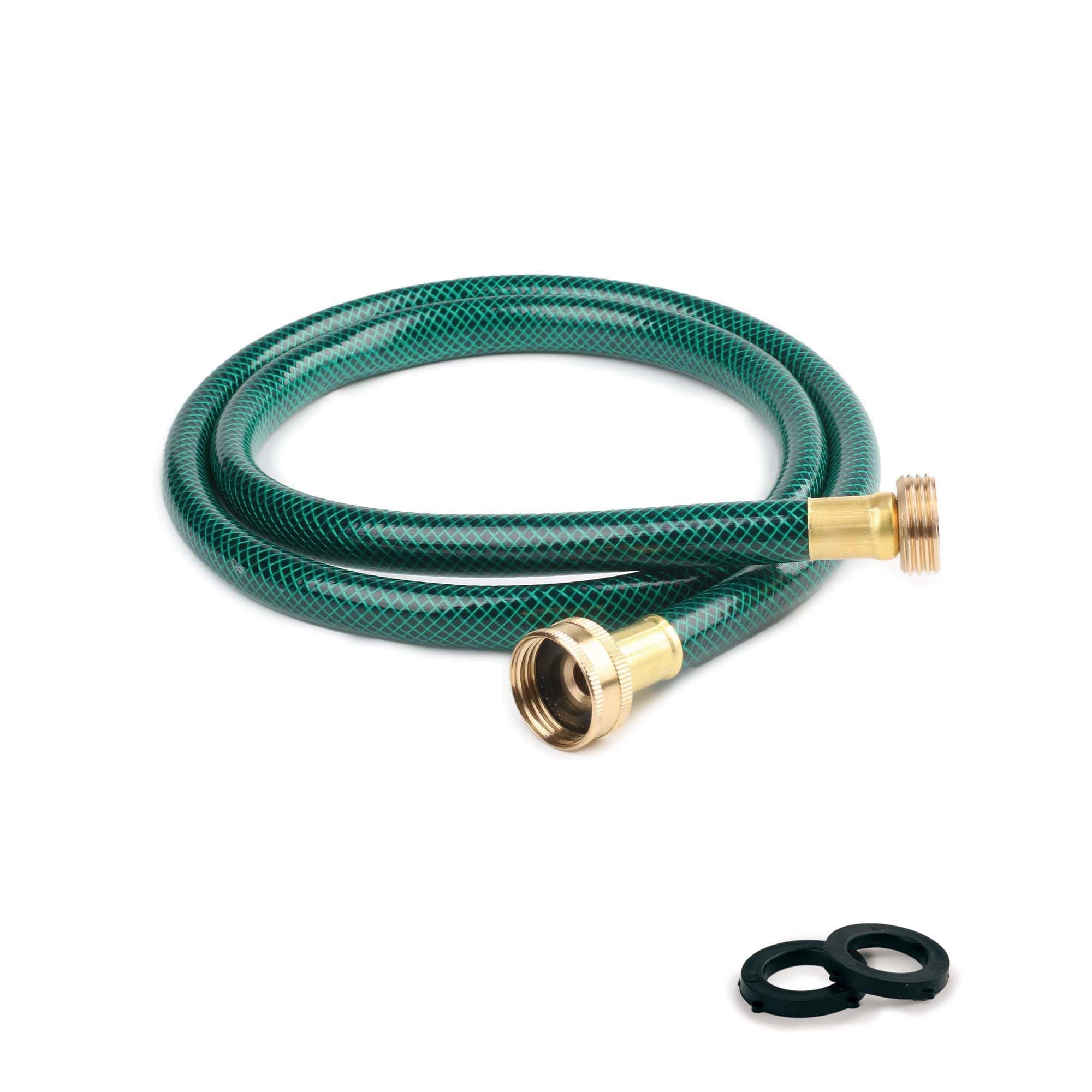 Photo 1 of FUNJEE 5FT PVC Garden Hose: LeakProof and Durable with 1/2" GHT Brass Fittings for Outdoor Watering and Lawn Sprinkling - Ideal for Homeowners and DIY Enthusiasts