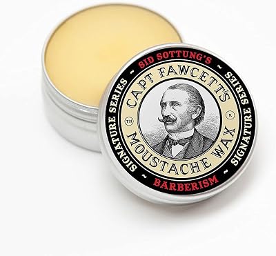 Captain Fawcett Barberism Moustache Wax 15ml Firm Hold Citrus Cedarwood Musk