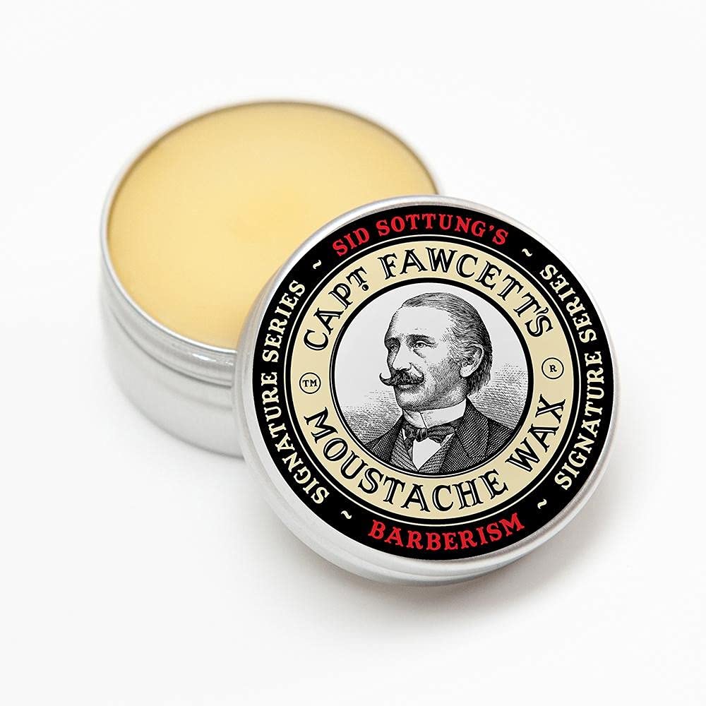 Captain Fawcett Barberism Moustache Wax 15ml – Firm Hold Moustache Styling Wax for Men – Fresh Aromatic Blend with Citrus, Cedarwood & Musk for a Classic Barbershop Finish