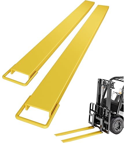 KYBOLT Pallet Fork Extension, [4.5 Width 84 Length] [4600 LBS Max] Heavy Duty Steel Pallet Extensions for Forklift Truck- Orange