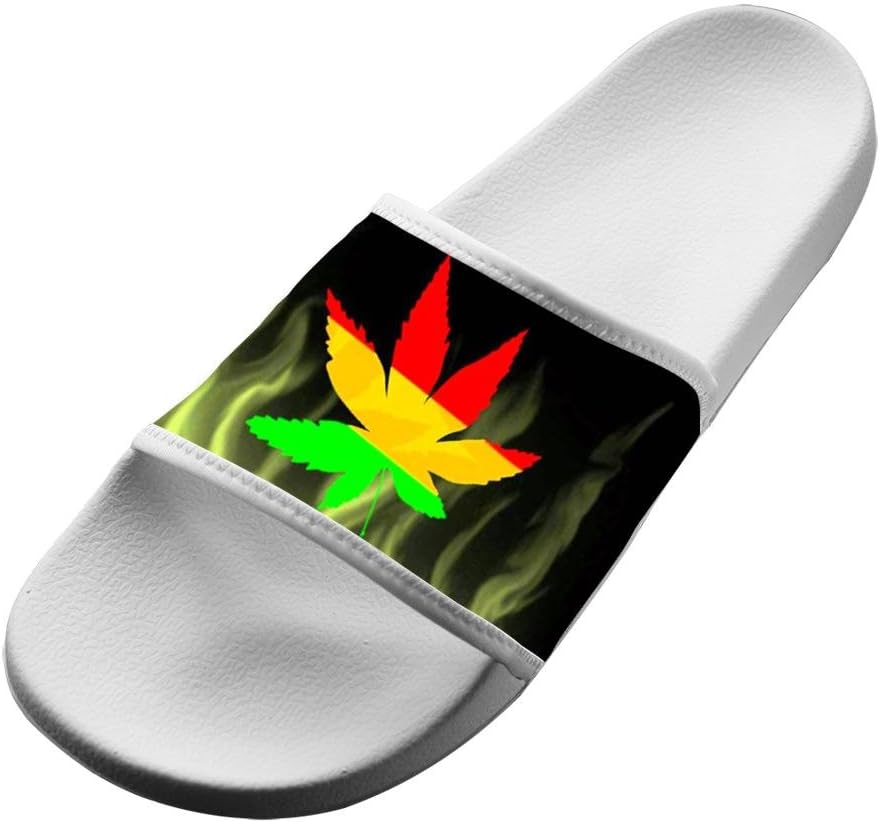 Fashion Slide Sandals Marijuana Leaf Weed Indoor & Outdoor Slippers