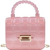 Mini Candy Color Jelly Crossbody Purse for Little Girls Women Transparent Cassette Handbag Shoulder Bag with Top Handle