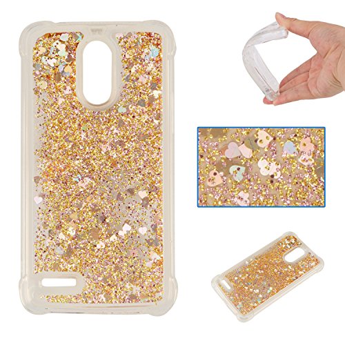LG Stylo 3/ LG Stylo 3 PLUS Case, Glitter Falling Case for LG Stylus 3 / LG Stylo 3 / LG Stylus 3 Plus / LG Stylo 3 Plus (Gold2)
