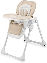 Kinderkraft Tummie 2-in-1 High Chair & Bouncer Beige Birth Fold-Flat view 5