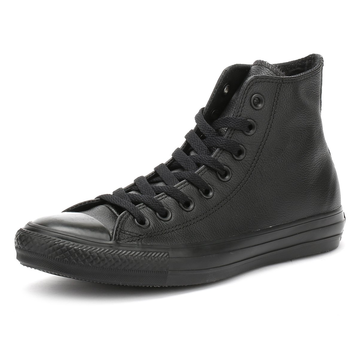 Converse Chuck Taylor All Star Leather High Top Shoe, Black Mono