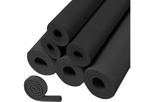 ID 1/4" 3/8" 1/2" 5/8" 3/4" 1" 1-1/4" 1-1/2" 2" 2-1/2" Water Pipe Insulation Foam Tube,Insulating Foam Pipe Covers Black,Pipe