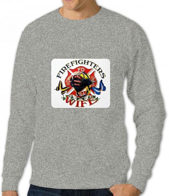 Amazon 消防士妻バタフライ Men Crew Neck Sweater メンズトップス トレーナー アクティブウェア トレーナー パーカー 通販