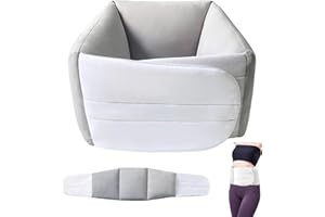 Hounyoln Aromacore Sleeping Back Support, Ergonomic 360° Enveloping Adjustable Lumbar Support Pillow for Sleeping, Contours to Spine, for Side/Back/Stomach, Beds, Chairs & Travel (Greyish White)