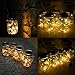 3-Pack Solar-powered Mason Jar Lights (Jar and Handle Not Included),10 Bulbs Warm White Jar Hanging Light,Solar Fairy Firefly Lights Lids Insert Fit for Regular Mouth Jars for Decor Solar Table Light