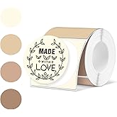 Ctosree 5 Colors Circle Thermal Sticker Labels Self Adhesive Round Direct Thermal Labels Multipurpose Printer Stickers for DIY, Name Tag 250 Pcs/1 Roll(Morandi Autumn,3 Inch)