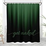 AAtter Green and Black Shower Curtain Get Naked