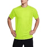 Zengjo Men's Workout Shirts Lightweight Sun Protection SPF Quick Dry T-Shirts Fishing Hiking Running