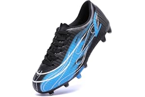 Hanani Kids Soccer Cleats Boys Girls Soccer Shoes Youth Athletic Outdoor & Indoor Baseball Shoe Firm Ground Cleat Comfortable Flexible Sneaker…