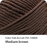 (3 Pack) Lion Brand 24/7 Cotton Yarn Café Au Lait 100% Mercerized Cotton 185 yd view 2