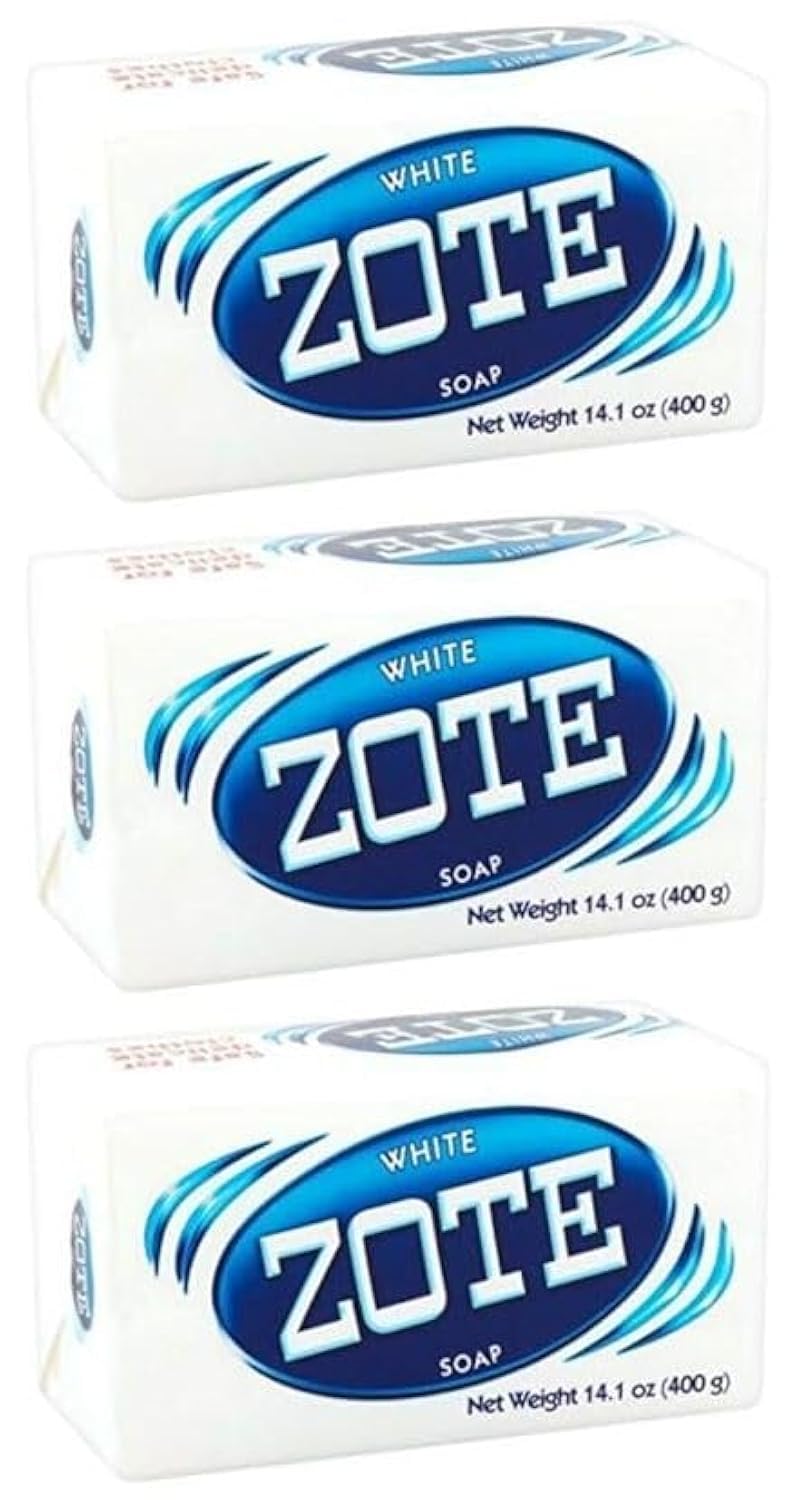 Photo 1 of (PACK OF 3 BARS) Zote WHITE Laundry Bar Soap, with Even MORE Whitening Power & Satin Remover. Light Fresh Scent! Safe for delicate clothes! (3 Bars, 14.1oz Each Bar)