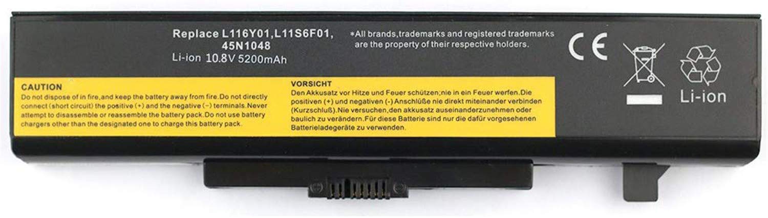 L11M6Y01 L116Y01 L11S6F01 L11L6F01 L11P6R01 Laptop Battery Replacement for IdeaPad Y480 Y580 G480 G580 Z380 Z480 Z580 Z585 G485 G500 G505 G510 G580A G585 G700 G410 Series(10.8V 5200mah)