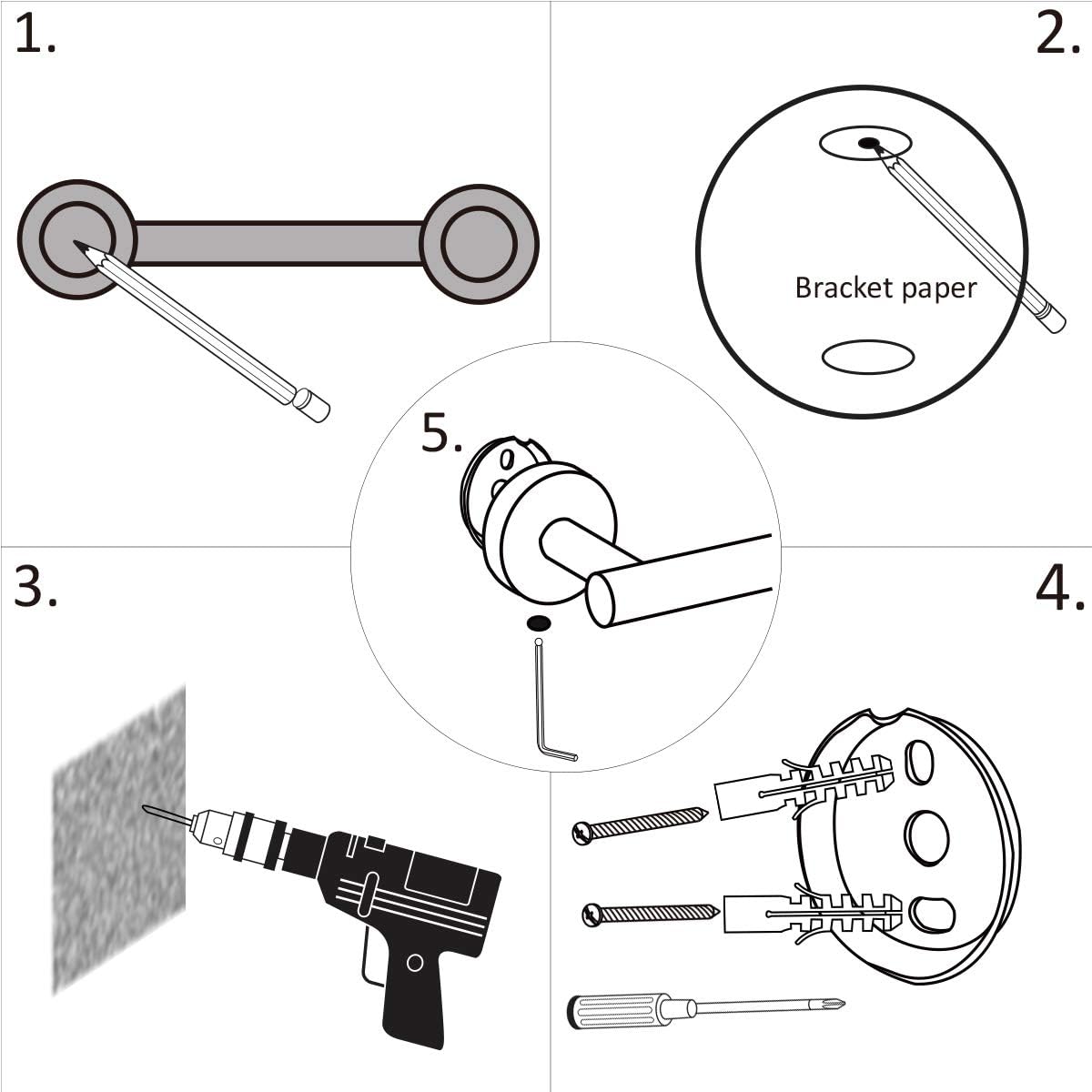 GAPPO 3 Piece Bathroom Hardware Accessories Set Brushed Gold SUS 304 Stainless Steel Wall Mounted Hand Towel Ring Toilet Paper Holder Robe Hook: Kitchen & Dining