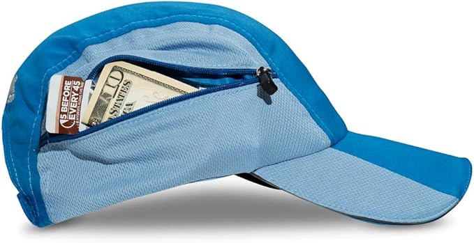 running hat with pocket