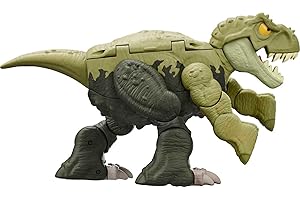 Mattel Jurassic World Fierce Changers 2-in-1 Dinosaur Figure, Double Danger Transforming Toy, T Rex to Ankylosaurus in 11 Steps