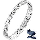 KYOSI Titanium Magnetic Bracelets for Women - Magnetic Therapy Bracelet - 3500 Gauss Magnet Jewelry - Womens Link Bracelet 7.28 inches