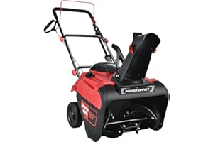 PowerSmart Single-Stage Gas Snow Blower with Electric Start, 21-Inch, 212cc 4-Stroke Engine, LED Light