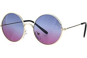 SA106 Kids Child Size Hippie Round Circle Lens Tie Dye Gradient Metal Sunglasses