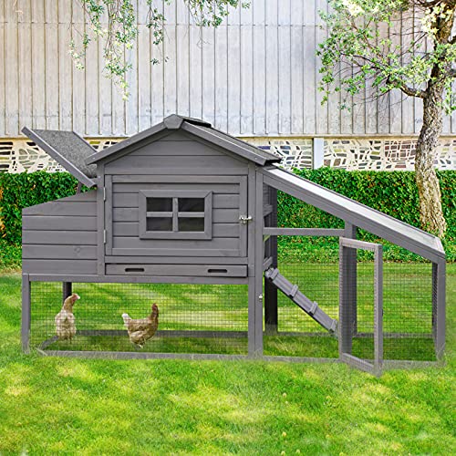 GUTINNEEN Chicken Coop with UV Resistant Roof, Outdoor Chicken House