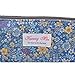 Parateck Floral Print Zipper Cosmetic Makeup Case Pouch Travel Bag Tote, Large (Blue)