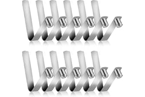 Sliverdew 12pcs 6mm Stainless Steel Push Button Spring Clips for Tent, Kayak Paddle, Camping