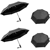 PFFY 2 PACKS Small Umbrella Windproof Compact Travel Collapsible Light, Automatic, Strong and Portable - Wind Resistant…