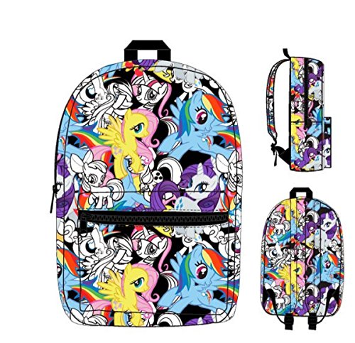 My little pony characters sublimated print bookbag back…