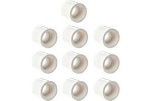 FangKingNo 10pcs 0.75Inch female to female threaded pvc fittings PVC Female Coupling Adapter Pipe Fittings(Female x Female Pipe Thread) Pipe Coupler Connector White 3/4"