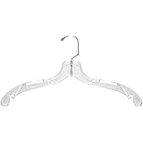 NAHANCO 505 Plastic Dress Hanger, Middle Heavy Weight, 17", Clear (Pack of 100)