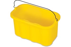 Rubbermaid Commercial Products 10 Quart Sanitizing Cleaning Caddy Supplies Organizer Yellow Housekeeping Cart Accessories for Hotel/Motel/Cleaning Cart Organization