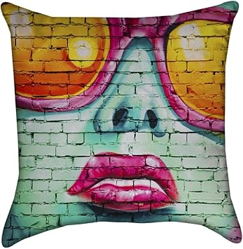 Amazon Com Flitterpated Cool Hot Pink Lips Chic Graffiti Throw