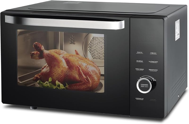 Techomey 1000W Combination Microwave Oven Grill Convection 34L