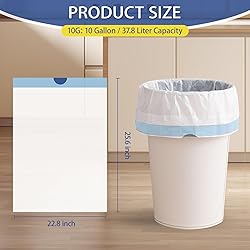 T.FORING 10 Gallon Trash Bags with Drawstring - 120